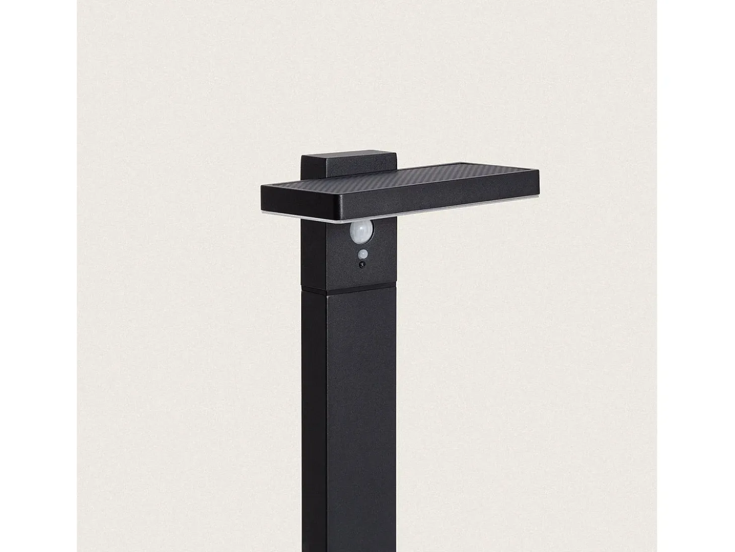 Baliza de Pie Exterior Solar LED 4W 50cm Aluminio con Sensor de Movimiento Bran Negro