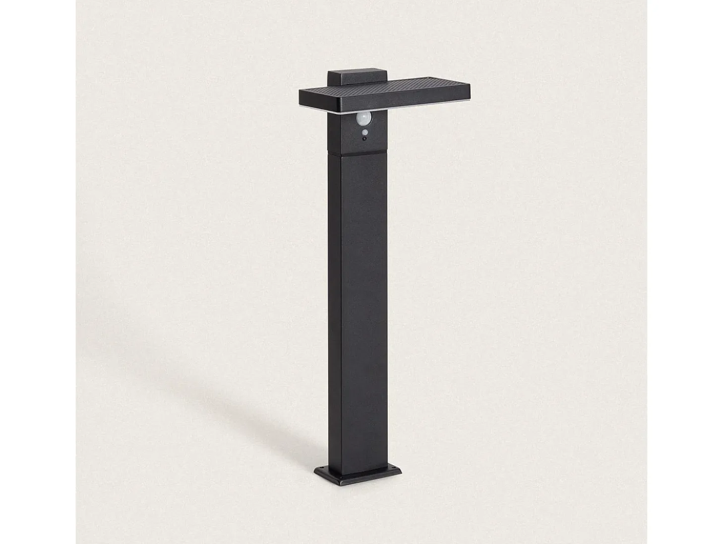 Baliza de Pie Exterior Solar LED 4W 50cm Aluminio con Sensor de Movimiento Bran Negro