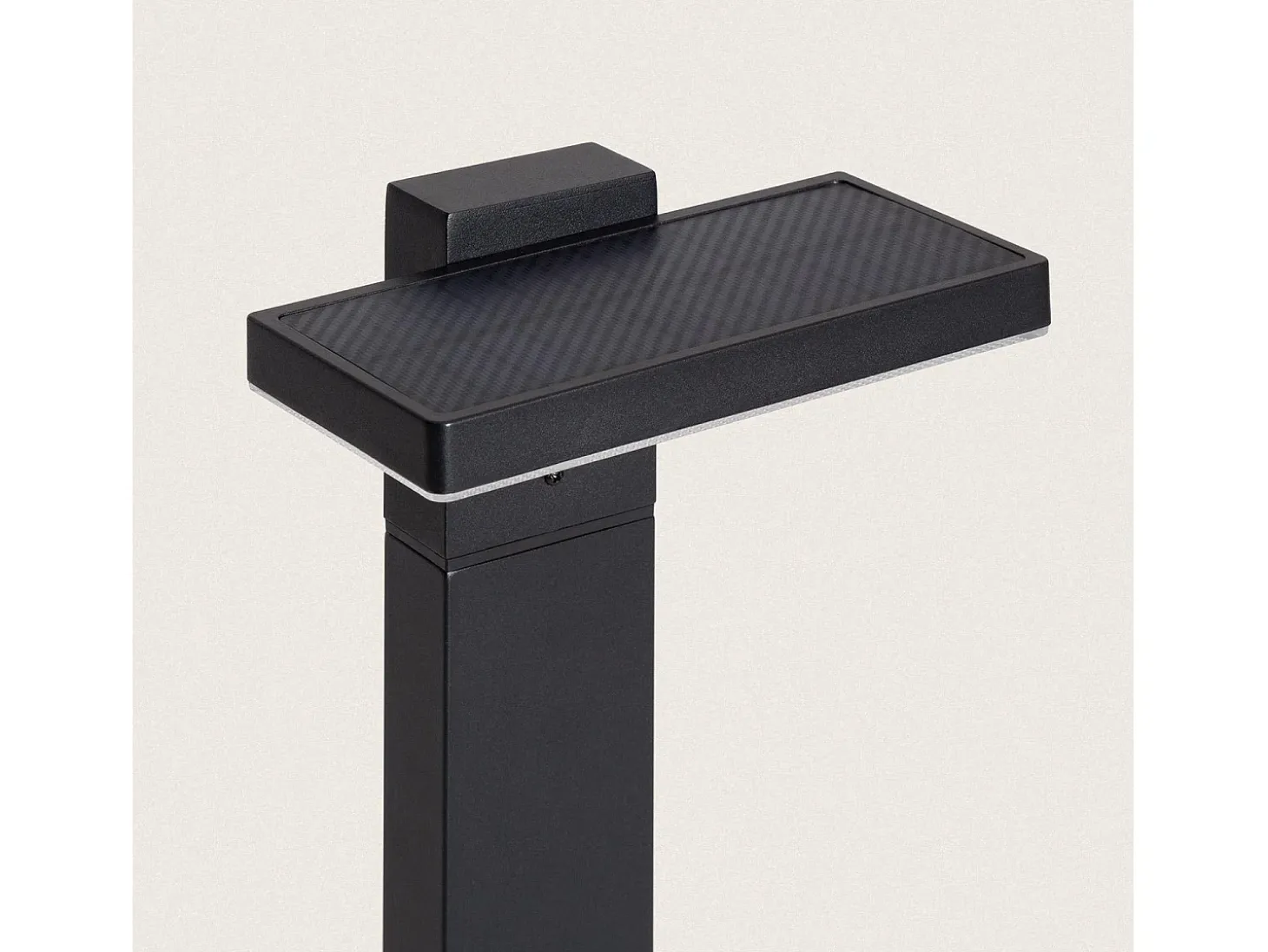 Baliza de Pie Exterior Solar LED 4W 50cm Aluminio con Sensor de Movimiento Bran Negro