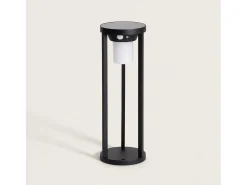 Baliza de Pie Exterior Solar LED 2W 40cm Aluminio con Sensor de Movimiento Eneko Negro