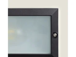 Baliza Exterior Empotrable Pared para Bombilla E27 Negro