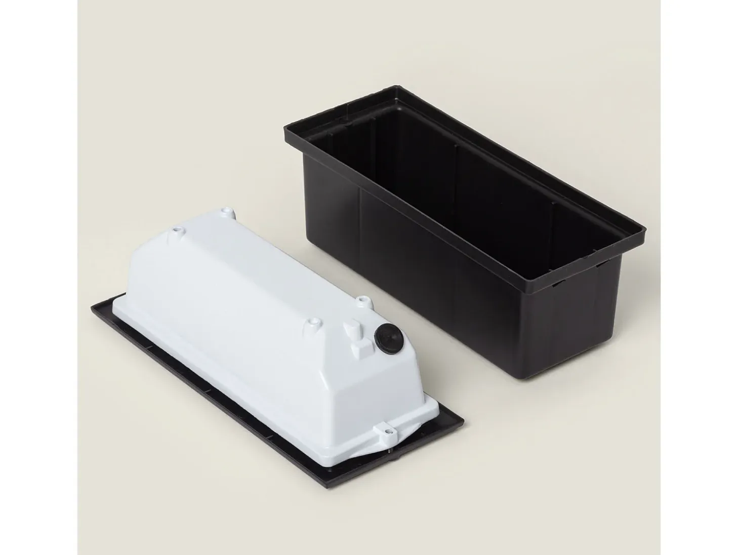 Baliza Exterior Empotrable Pared para Bombilla E27 Negro