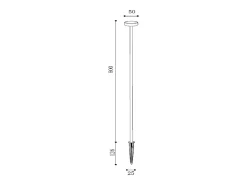 Baliza Exterior LED 1.5W con Pincho Pie 80cm Grinage Negro