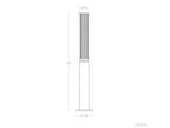 Clearance Ledkia Baliza Exterior LED 12W Superficie Pie 80 cm Britget Terracota