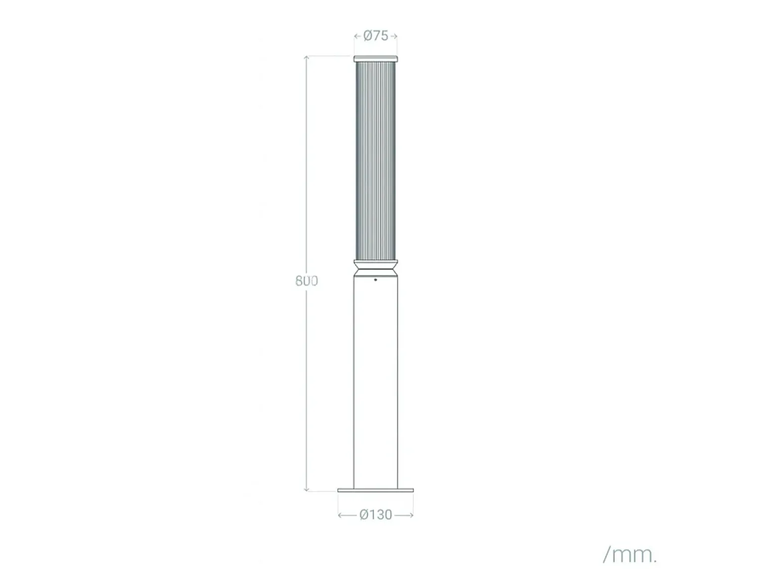 Clearance Ledkia Baliza Exterior LED 12W Superficie Pie 80 cm Britget Terracota