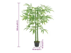 Clearance Bambú artificial 384 hojas 120 cm Verde