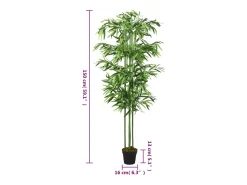 Clearance Bambú artificial 576 hojas 150 cm Verde