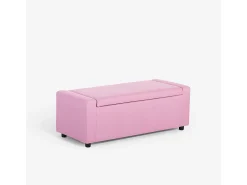 AHD Banco con almacenamiento de tela para dormitorio y recibidor Merak - Rosa