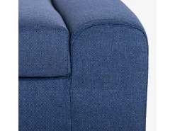 Banco con almacenamiento de tela para dormitorio y recibidor Merak - Azul Marino