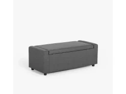 AHD Banco con almacenamiento de tela para dormitorio y recibidor Merak - Gris