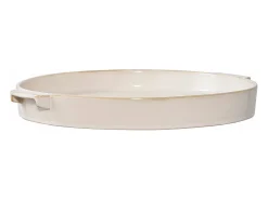 Clearance ebuy24 Bandeja de cerámica blanca Ø 37 cm Blanco