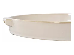 Clearance ebuy24 Bandeja de cerámica blanca Ø 37 cm Blanco