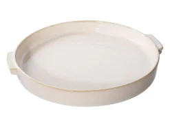 Clearance ebuy24 Bandeja de cerámica blanca Ø 37 cm Blanco