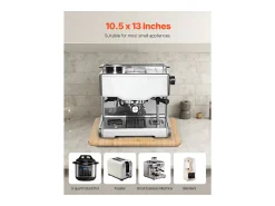 Presentación Y Servicio^Bandeja Deslizante SucceBuy para Aparatos de Cocina, 26,7 x 33 cm, Tabla Móvil para Cafetera, Pequeños Electrodomésticos de Cocina, Color Madera Color natural claro