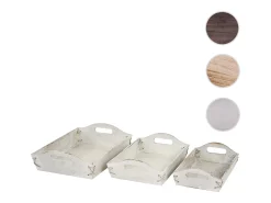 MCW Presentación Y Servicio^Bandeja -C50 Shabby look (juego de 3), , shabby Blanco