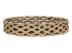 Bandeja redonda en Sea Black and Brown Rush Ø 38 cm