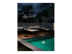 Lámpara De Pie^Barbell Solar RF - Lámpara de pie LED solar recargable de 65 W - Lámpara de pie para exterior, 3 alturas 156-113-70 cm, color salvia Verde