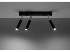 Best Sollux Lighting Barra Dritta A Filo 3 Luce Nera G9 Barra recta Flush 3 Light Black G9 Negro