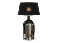 Les Tendances Lámpara De Mesa^Base de lámpara de cristal plateado envejecido suave Gris