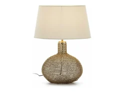 Les Tendances Lámpara De Mesa^Base de lámpara Randy de cristal y metal Dorado