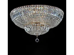 Hot Maytoni Basfor Lámpara de Techo Semi Empotrada Oro Antiguo & Cristal, 16 Luces, E14 Dorado