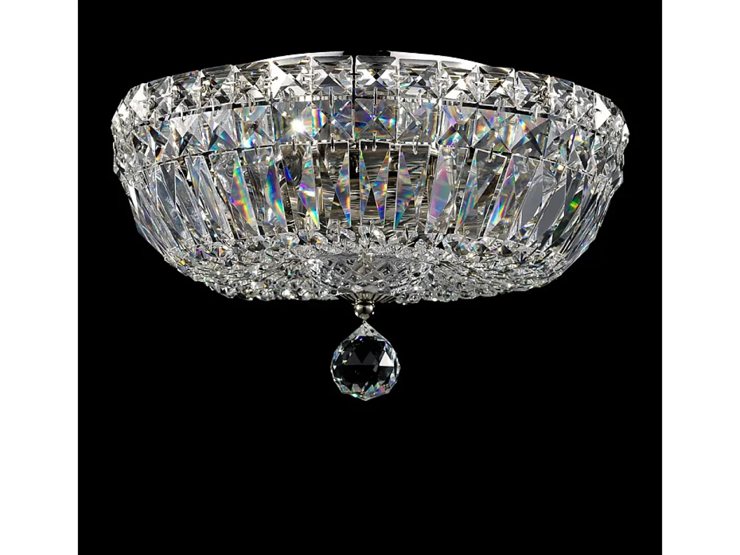 Best Maytoni Basfor Plafón Semi Empotrado Níquel Antiguo & Cristal, 3 Luces, E14 Gris
