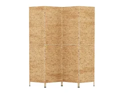 Sale Biombo de 4 paneles jacinto de agua 163x180 cm ES492174 Marru00f3n