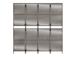 Best Biombo de 4 paneles ratán sintético marrón ES189415 Marru00f3n