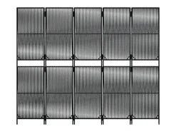 Sale Biombo de 5 paneles ratán sintético ES152629 Negro