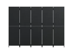 Sale Biombo de 5 paneles ratán sintético ES793721 Negro