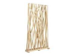 OZAIA Biombo^Biombo de madera de teca - Ancho 100 x Prof. 25 x Alt. 180 cm - Natural - GAYANA Color natural claro