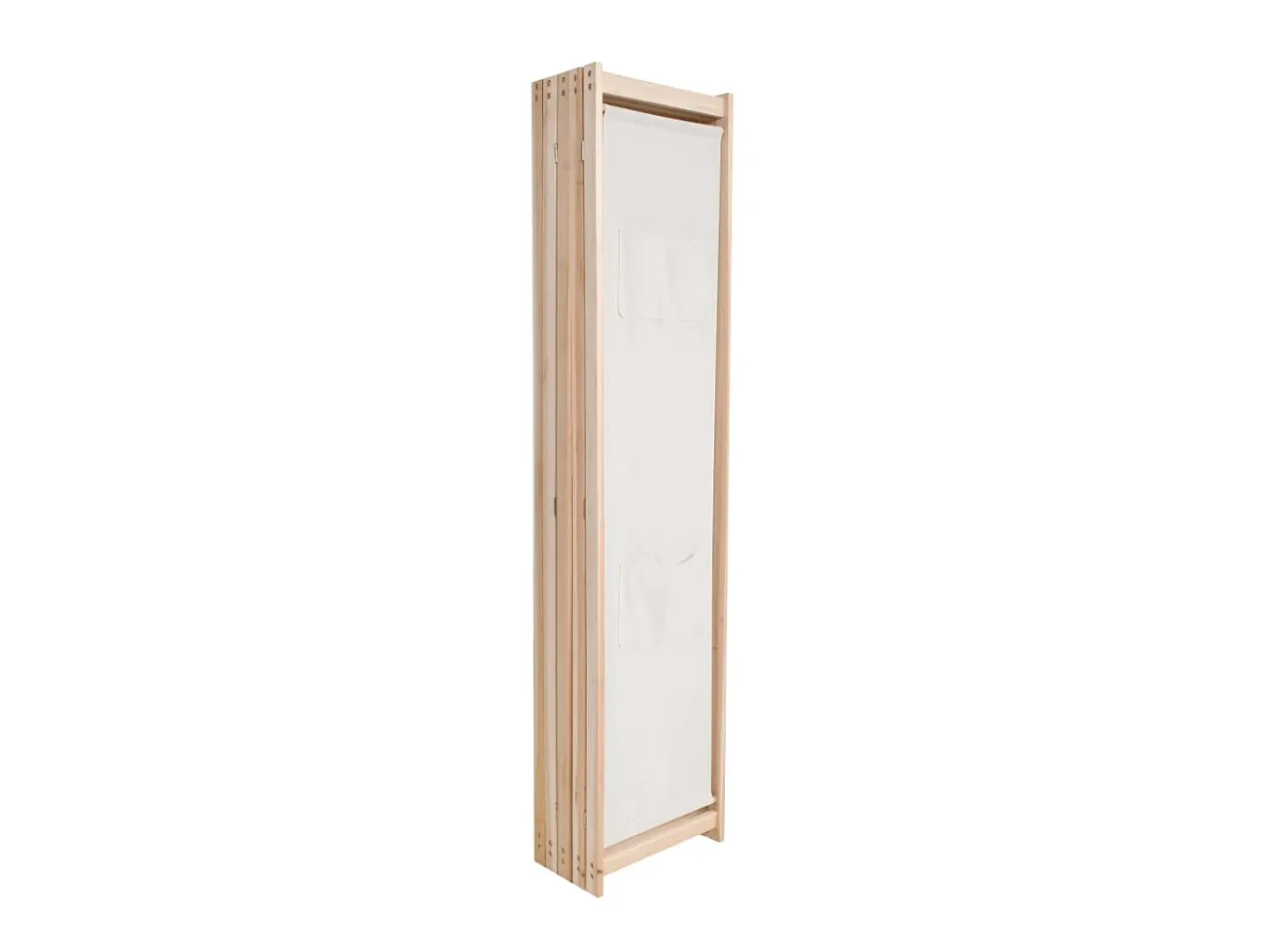 Best Biombo divisor 5 paneles de tela 200x170x4 cm ES313625 Crema