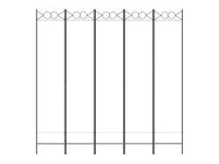 Sale Biombo divisor de 5 paneles de tela 200x200 cm ES741652 Blanco