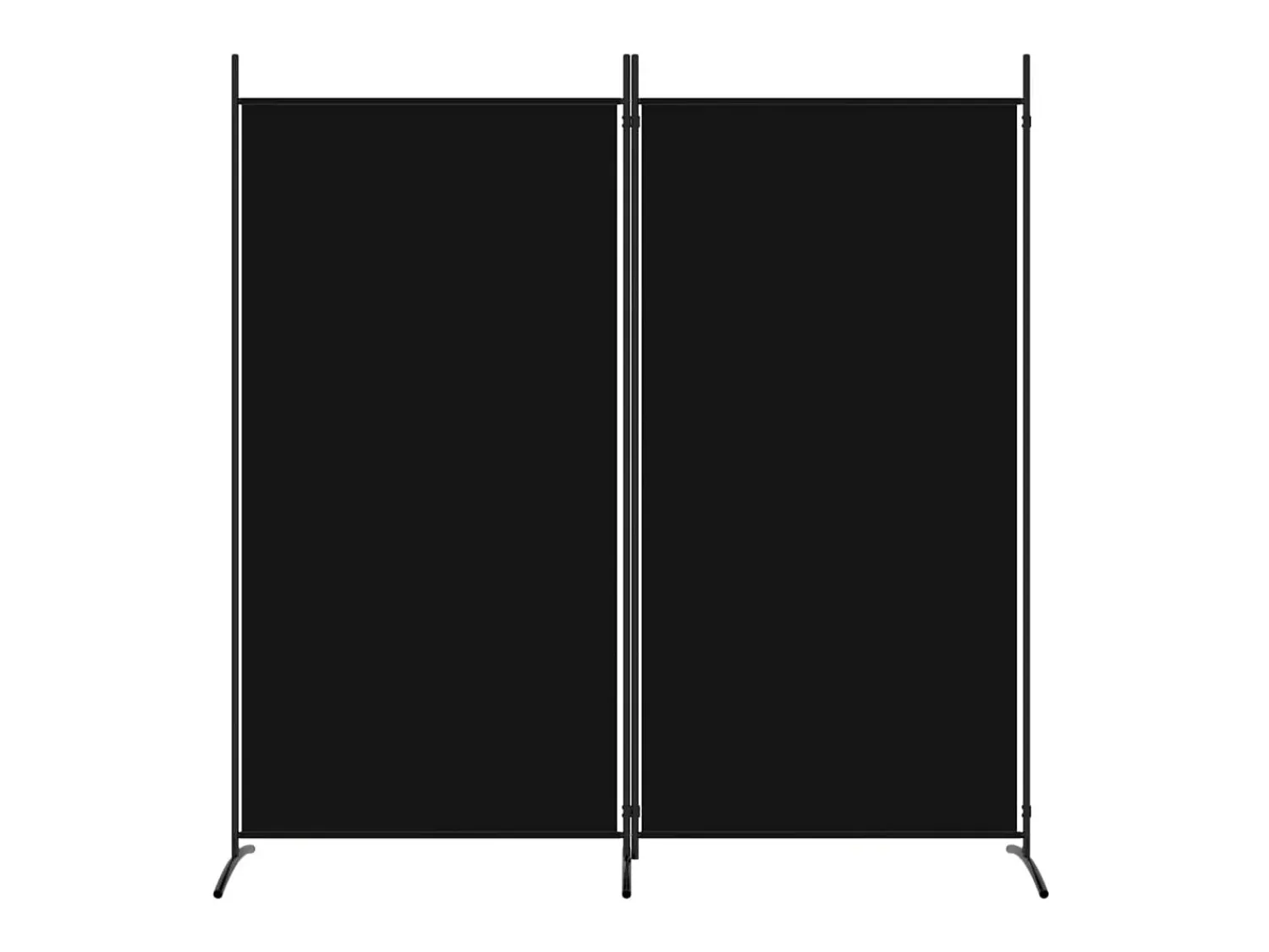 Best Biombo divisor de 2 paneles de tela 175x180 cm ES860976 Negro