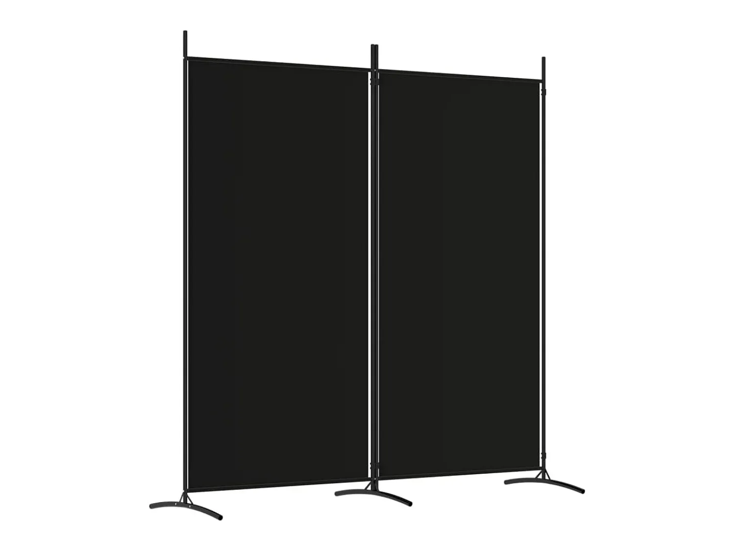 Best Biombo divisor de 2 paneles de tela 175x180 cm ES860976 Negro