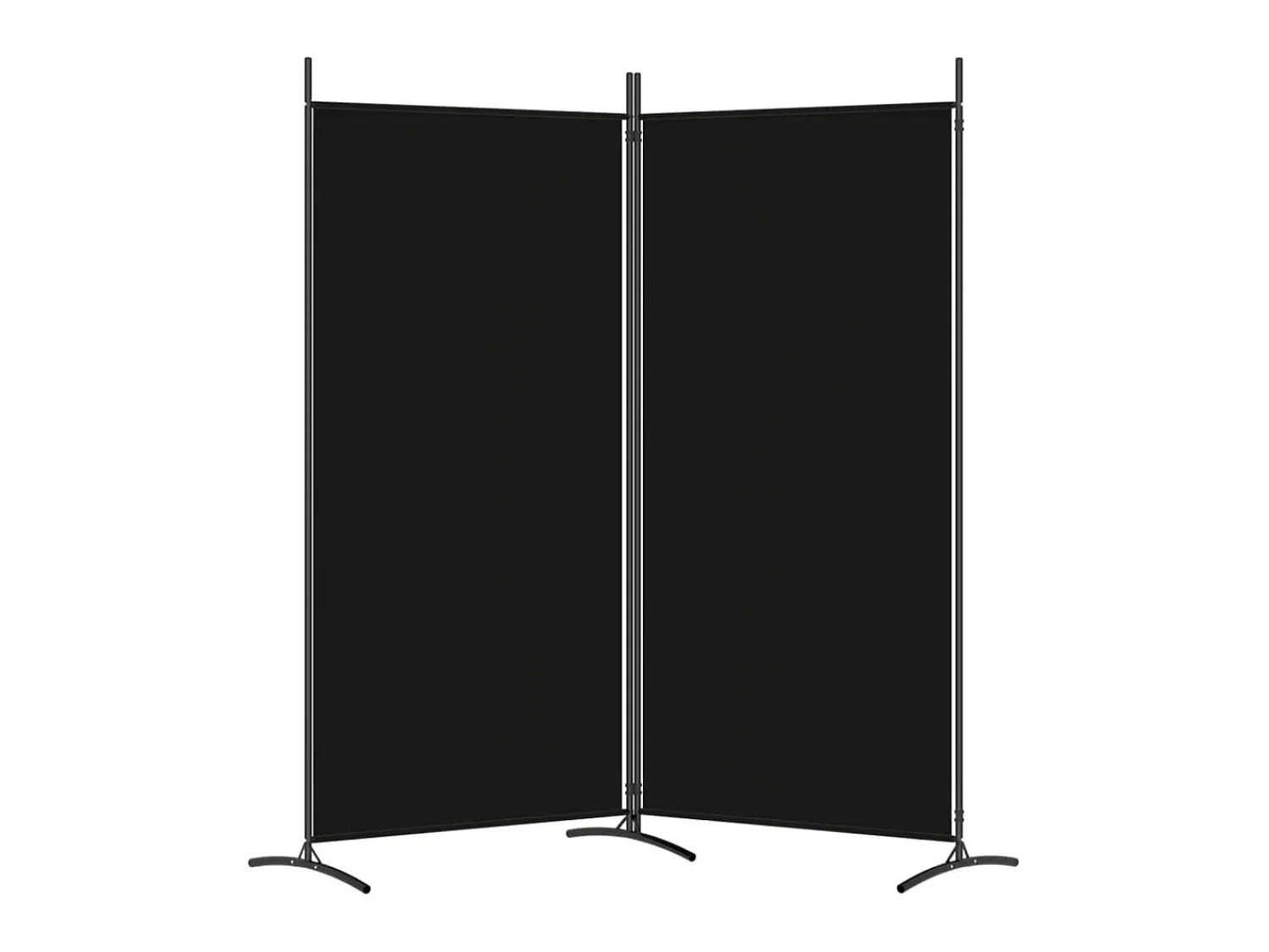 Best Biombo divisor de 2 paneles de tela 175x180 cm ES860976 Negro