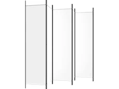 Sale Biombo divisor de 6 paneles de tela 300x200 cm ES926712 Blanco