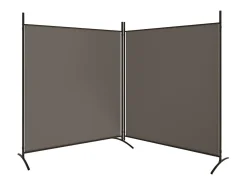 Sale Biombo divisor de 2 paneles de tela 348x180 cm ES674744 Gris antracita
