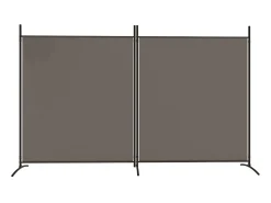 Sale Biombo divisor de 2 paneles de tela 348x180 cm ES674744 Gris antracita