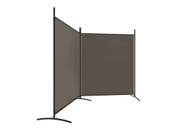 Sale Biombo divisor de 2 paneles de tela 348x180 cm ES674744 Gris antracita