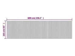 vidaxl Biombo^Biombo divisor de bambú marrón oscuro ancho 600 cm alto 165 cm Marru00f3n