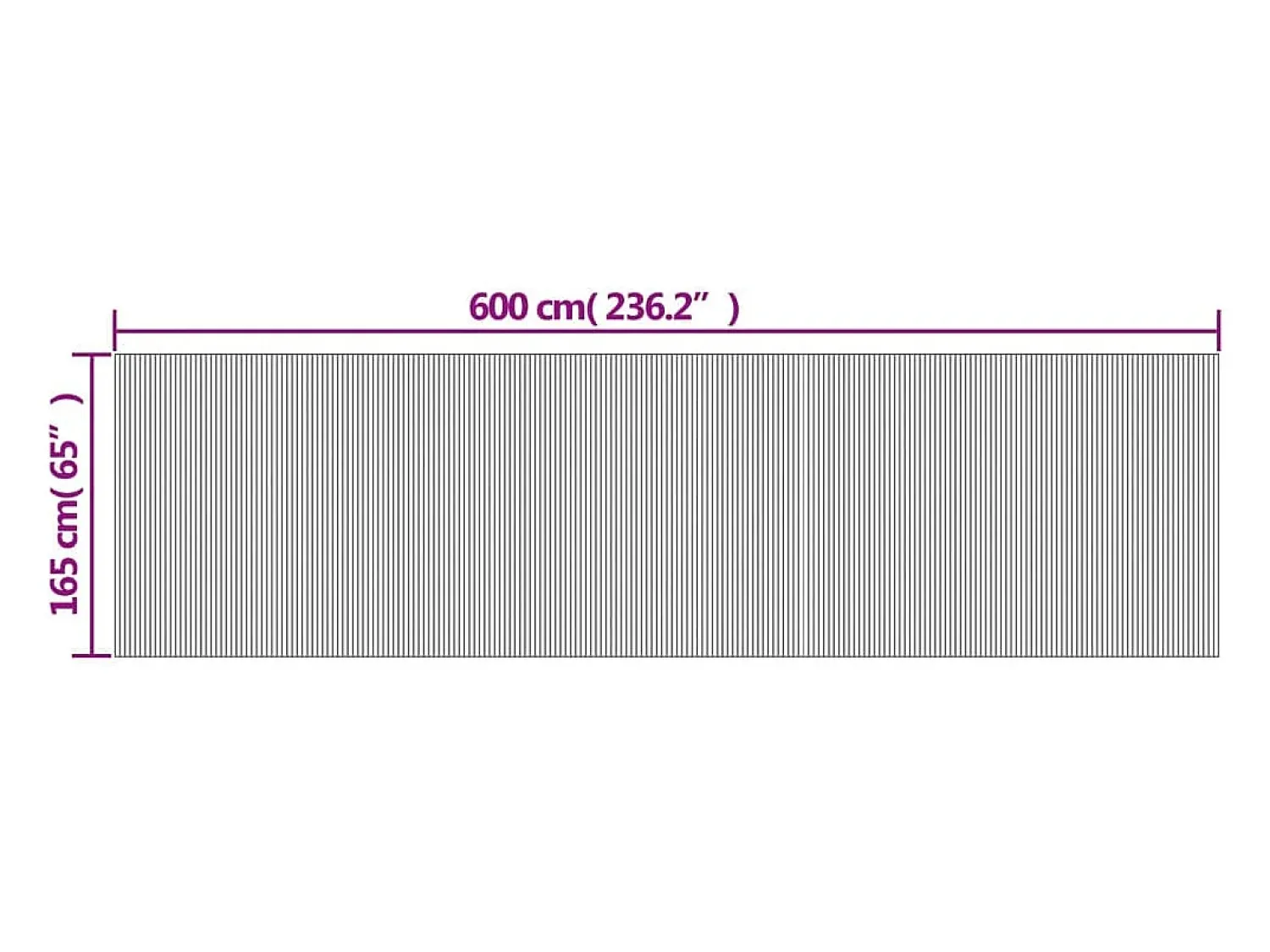 vidaxl Biombo^Biombo divisor de bambú marrón oscuro ancho 600 cm alto 165 cm Marru00f3n
