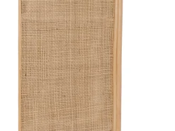 Sweeek Biombo^Biombo plegable interior de ratán y rejilla natural Color natural claro