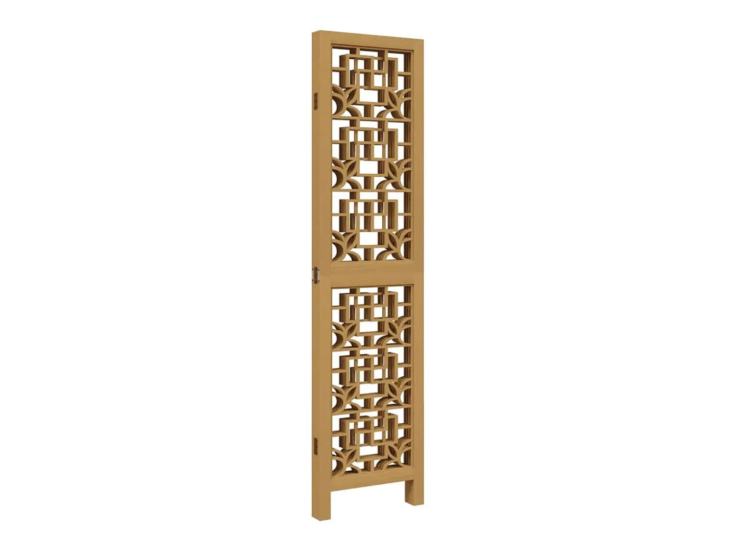 Sale Biombo separador de 4 paneles madera maciza paulownia marrón ES596340 Marru00f3n