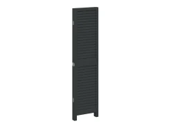 Sale Biombo separador de 4 paneles madera maciza Paulownia ES130446 Negro