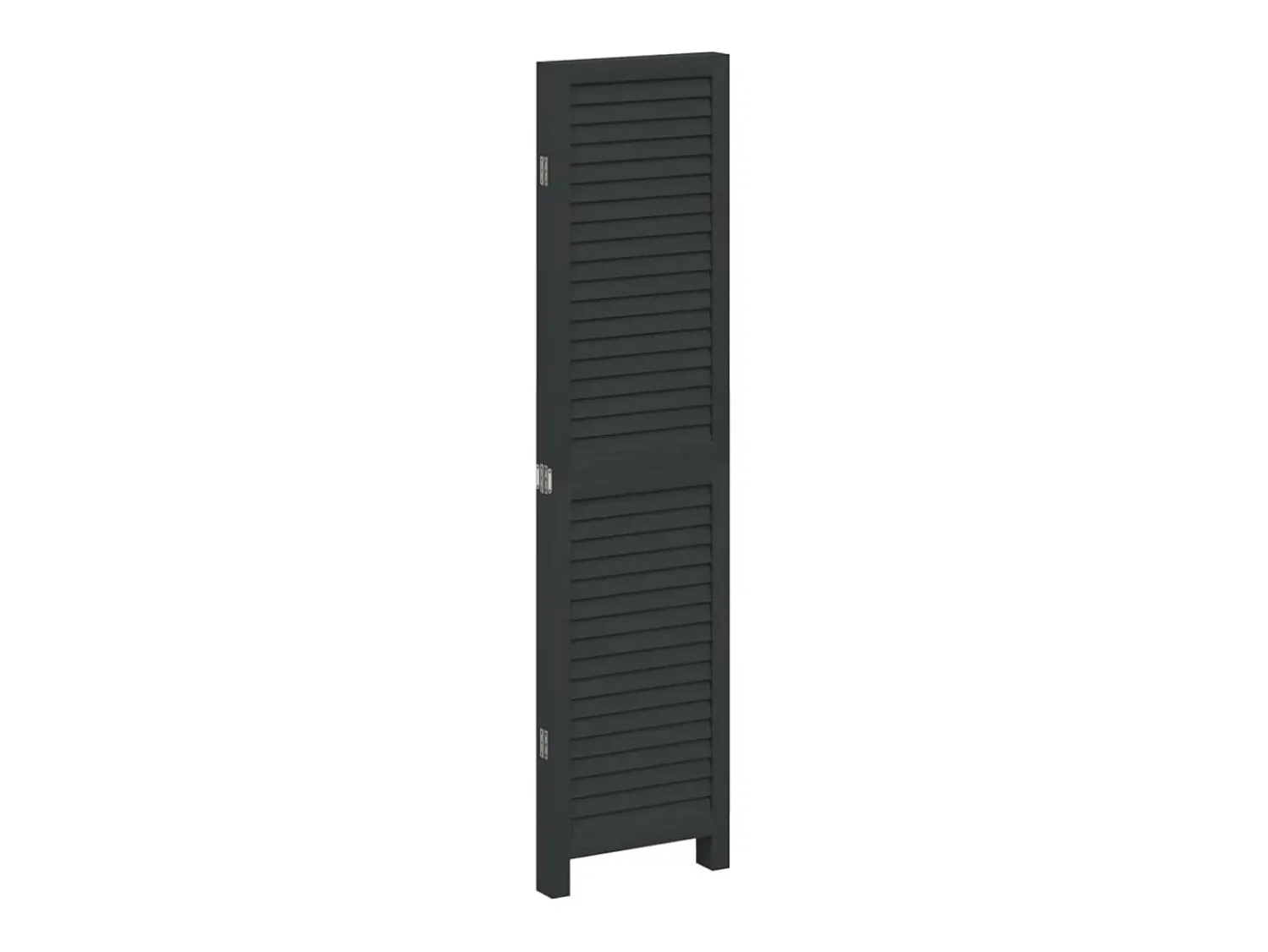 Sale Biombo separador de 4 paneles madera maciza Paulownia ES130446 Negro