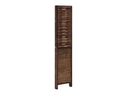 Sale Biombo separador de 4 paneles madera paulownia marrón oscuro ES852008 Marru00f3n