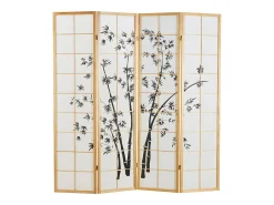 Online Biombo 176x2x179 cm natural Shoji Negro / Marru00f3n