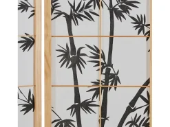 Online Biombo 176x2x179 cm natural Shoji Negro / Marru00f3n