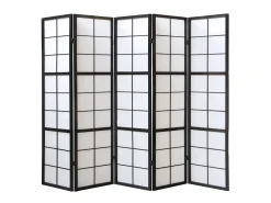 Biombo^Biombo 175x220x2.2 cm negro Shoji Negro / Blanco